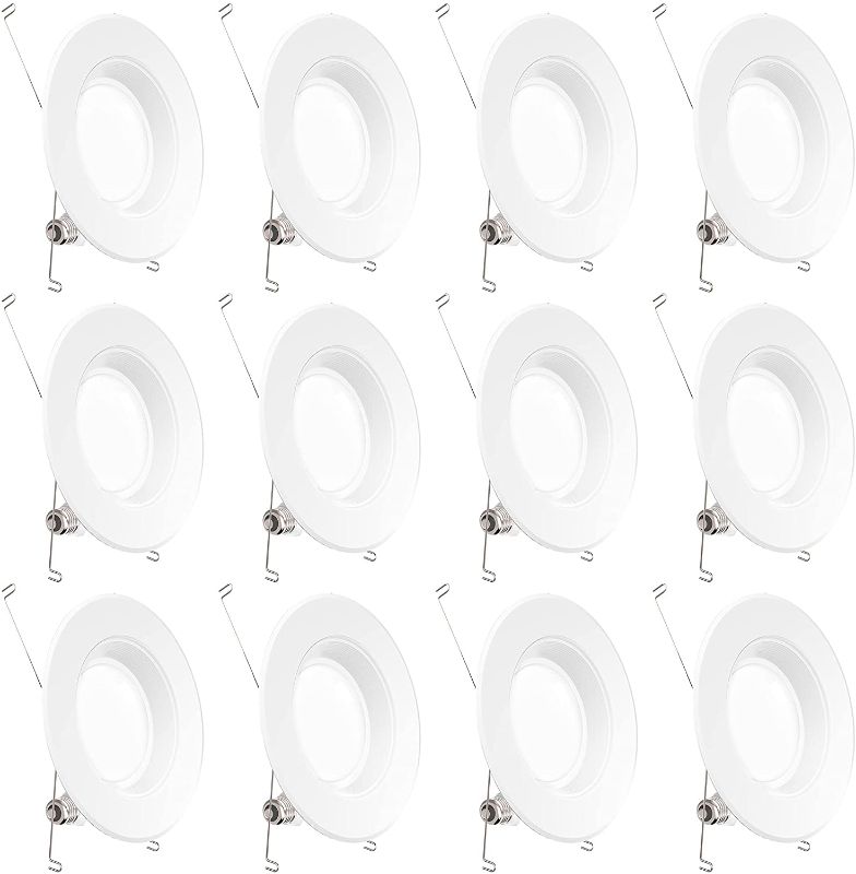 Photo 1 of Sunco Lighting 12 Pack 5/6 Inch LED Recessed Downlight, Baffle Trim, Dimmable, 13W=75W, 3000K Warm White, 1050 LM, Damp Rated, Simple Retrofit Installation - UL + Energy Star
