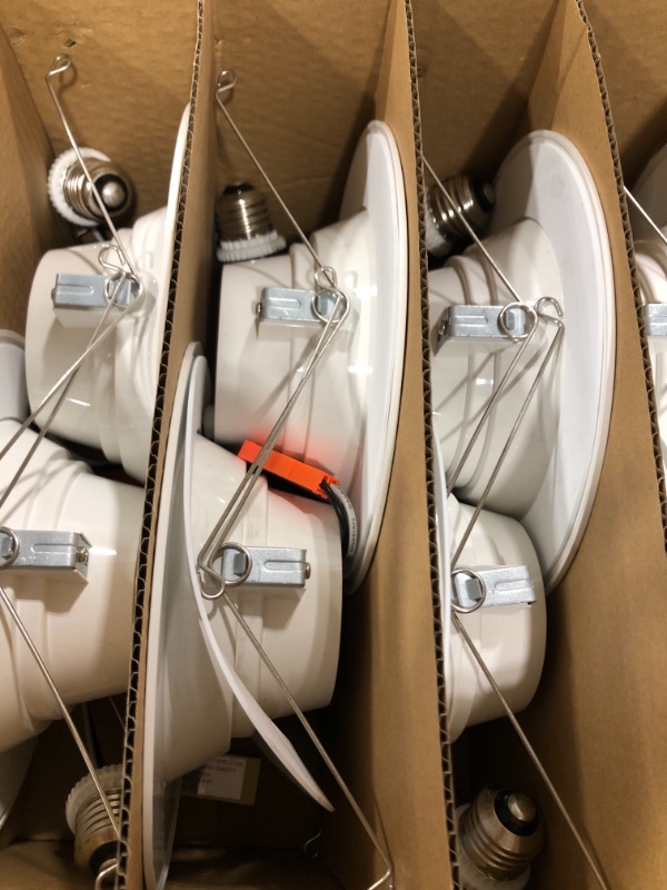 Photo 3 of Sunco Lighting 12 Pack 5/6 Inch LED Recessed Downlight, Baffle Trim, Dimmable, 13W=75W, 3000K Warm White, 1050 LM, Damp Rated, Simple Retrofit Installation - UL + Energy Star
