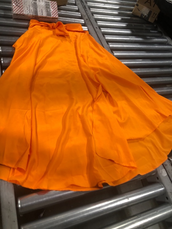 Photo 1 of Women's Orange Skirt with Pockets, Small 