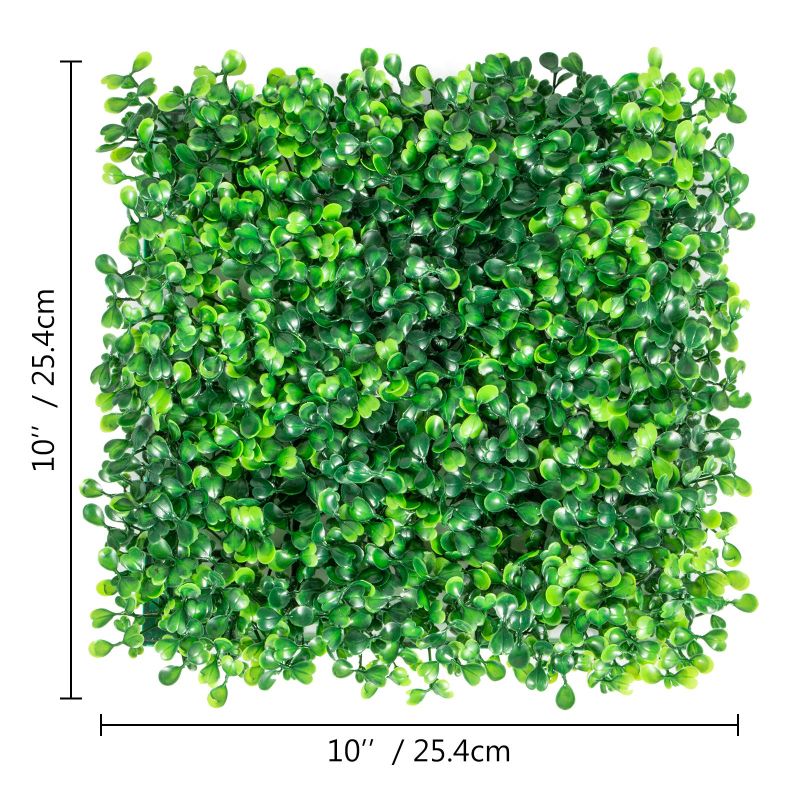 Photo 1 of Artificial Boxwood Panel - 42 PCS Faux Boxwood Hedge Wall Panels as Greenery Backdrop, 10 x 10 Inch Boxwood Hedge Mat for Indoor Wall Decoration and Outdoor, Balcony, Garden Fence
