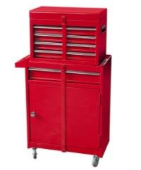 Photo 1 of BIG RED ATBT1204R-RED Torin Rolling Garage Workshop Tool Organizer: Detachable 4 Drawer Tool Chest with Large Storage Cabinet and Adjustable Shelf, Red
