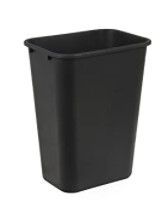 Photo 1 of AmazonCommercial 10 Gallon Commercial Office Wastebasket, Black, 1-Pack
