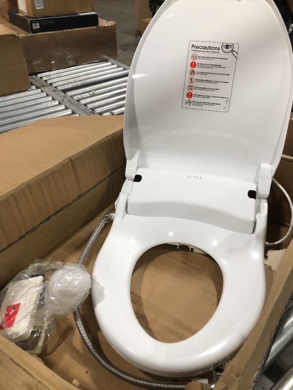 Photo 2 of Alpha iX Hybrid Bidet Toilet Seat in Elongated White | Endless Warm Water | Stainless Steel Nozzle | 4 Wash Functions |