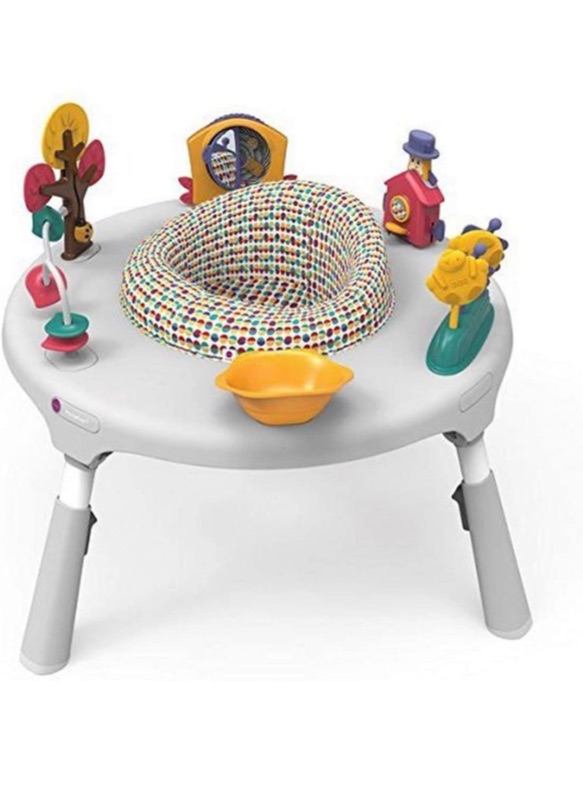 Photo 1 of Oribel PortaPlay Baby Activity Center: Development Focused Toys. Foldable, Portable, and Transforms to a Play Table, Unisex (Wonderland Adventure, Gray)