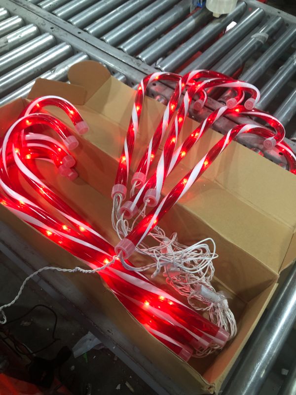 Photo 2 of 10 Pack Christmas Candy Cane Lights