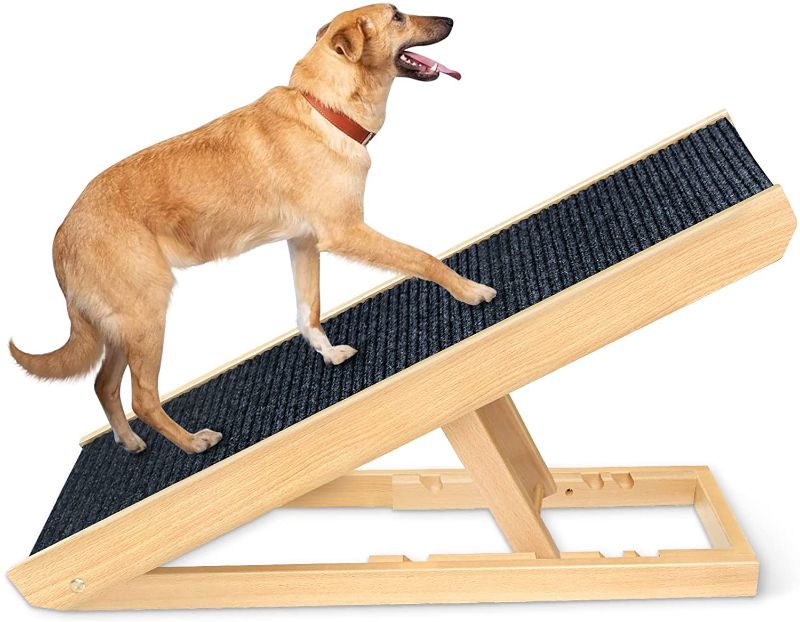 Photo 1 of Best Companions Upgraded Durable Wood Ramps,Good Couch Access for Dogs and Cats-Support up to 100lb,Non-Slip Carpet Surface,Great for Older Animals