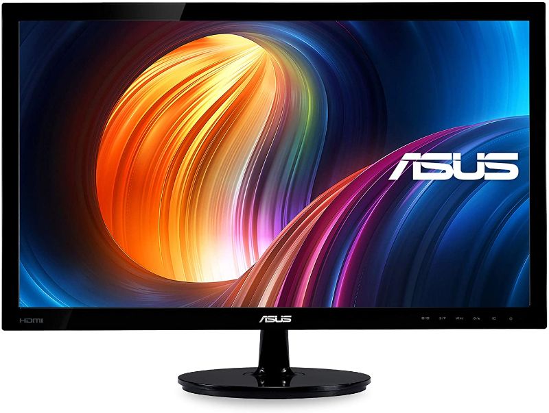 Photo 1 of Asus VS228H-P 21.5" HD 1920x1080 HDMI DVI VGA 5ms LED Monitor, SCREEN TURNS WHITE THEN SHUTS OFF, NEEDS POSSIBLE HARD RESET 