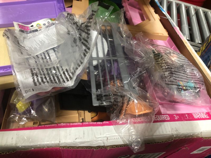 Photo 3 of Mattel Barbie Dreamhouse Playset New Elevator Plastic Dollhouse, Pink (GNH53), OPEN BOX, SOME COMPONENTS OPENED BUT STICKERS AND PIECES UNUSED
