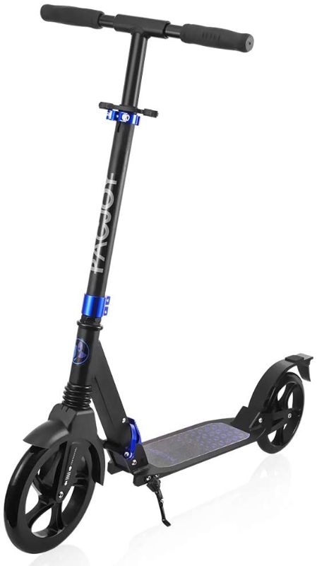 Photo 1 of PACJOY Adult Big Wheel Kick Scooter-230mm Big PU Wheel, 220lb Weight Limit, Wide Reinforced Deck, Height Adjustable with Deluxe Aluminum, Easy Folding, Smooth & Fast Ride for 12 Year-Old up
