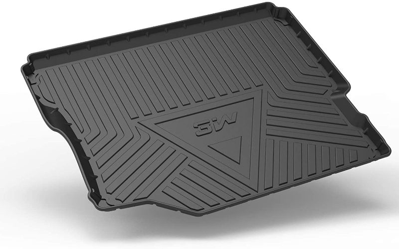Photo 1 of 3W Cargo Liner for Jeep Wrangler JL 2018 2019 2020 2021 with subwoofer All Weather Trunk Mat for JL Unlimited 4-Door (Not for JK or Without subwoofer), Black
