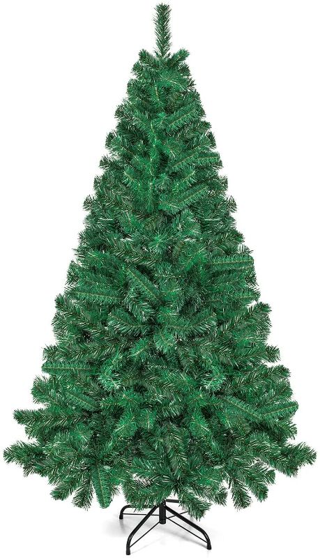 Photo 1 of BOCCA 7FT Christmas Tree Artificial Pine Tree for Holiday Decorations or Gifts with 1200 Branch Tips, Green (7ft, Green)
