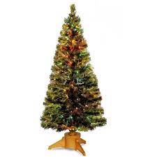 Photo 1 of 6' Pre-Lit Slim Fiber-Optic Artificial Christmas Tree - Multicolor LED Lights
