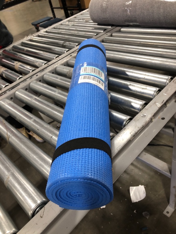 Photo 2 of 24 inch Blue Yoga Mat  with Carrying Strap 