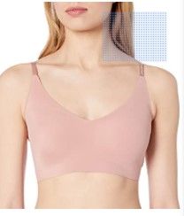 Photo 1 of Calvin Klein Women's Invisibles Comfort Seamless Wirefree Lightly Lined Triangle Bralette Bra, Medium 