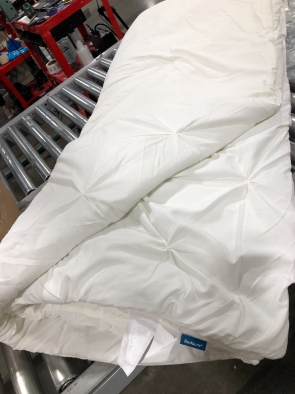 Photo 1 of Bedsure White Comforter, 88x88in