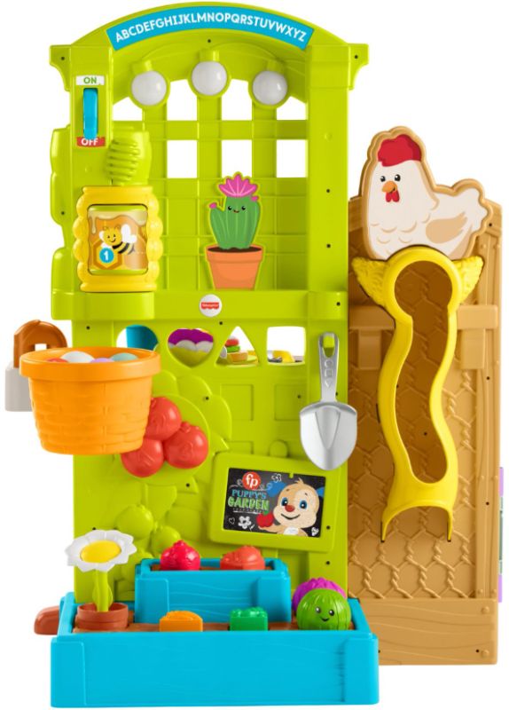 Photo 1 of Fisher-Price - Garden to Kitchen, interactive farm-to-kitchen playset for toddlers with music, lights and learning content - multi
