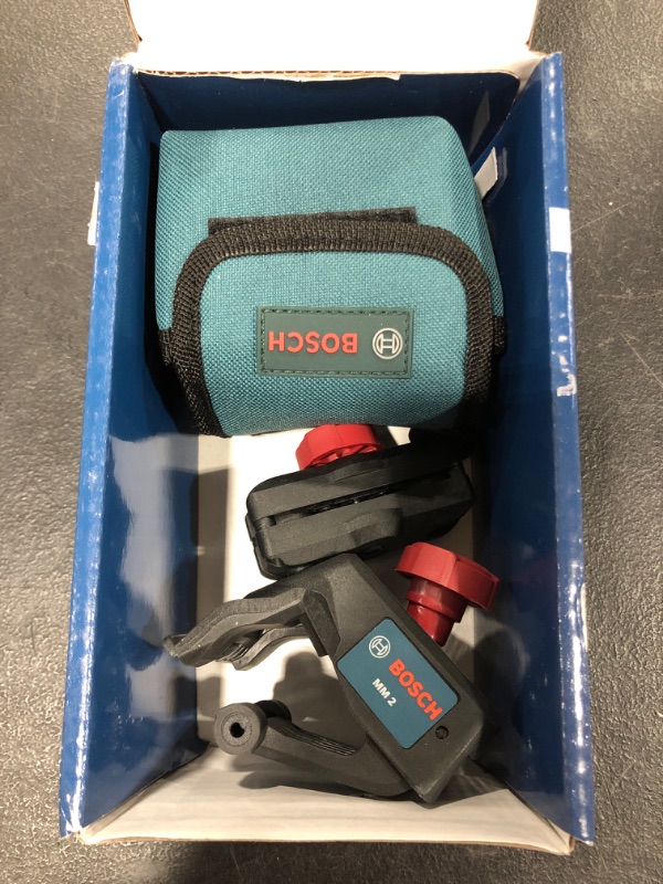 Photo 3 of BOSCH GLL30 30ft Cross-Line Laser Level Self-Leveling with 360 Degree Flexible Mounting Device and Carrying Pouch
