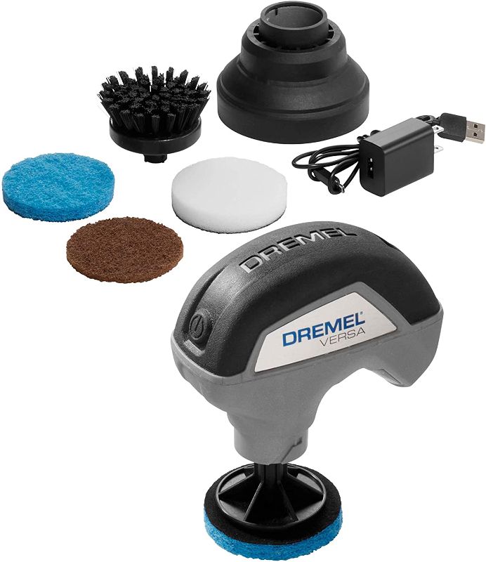 Photo 1 of Dremel Versa Cleaning Tool- Grout Brush- Bathroom Shower Scrub- Kitchen & Bathtub Cleaner- Power Scrubber for Tile, Pans, Stoves, Tubs, Sinks Auto, & Grills- PC10-02
MISSING ACCESSORIES.