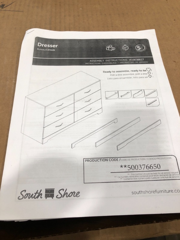 Photo 1 of  6-Drawer Double Dresser-Gray Oak
