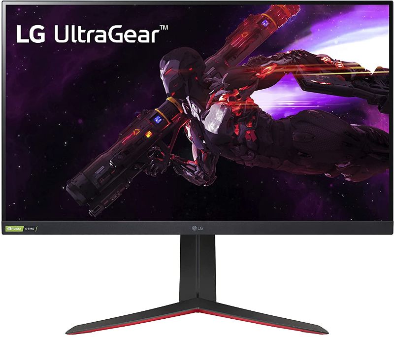 Photo 1 of LG 32GP850-B 32” Ultragear QHD (2560 x 1440) Nano IPS Gaming Monitor w/ 1ms (GtG) Response Time & 165Hz Refresh Rate, NVIDIA G-SYNC Compatible with AMD FreeSync Premium, Tilt/Height/Pivot Adjustable
