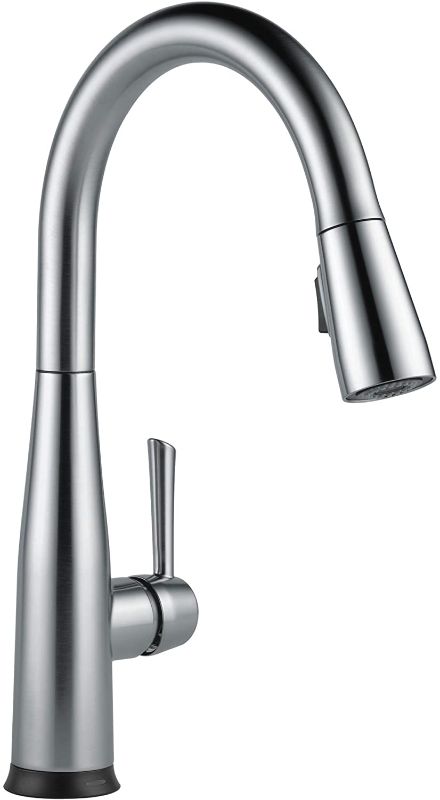 Photo 1 of Delta Faucet Essa Touch Kitchen Faucet Brushed Nickel, Kitchen Faucets with Pull Down Sprayer, Kitchen Sink Faucet, Touch Faucet for Kitchen Sink, Touch2O Technology, Arctic Stainless 9113T-AR-DST
