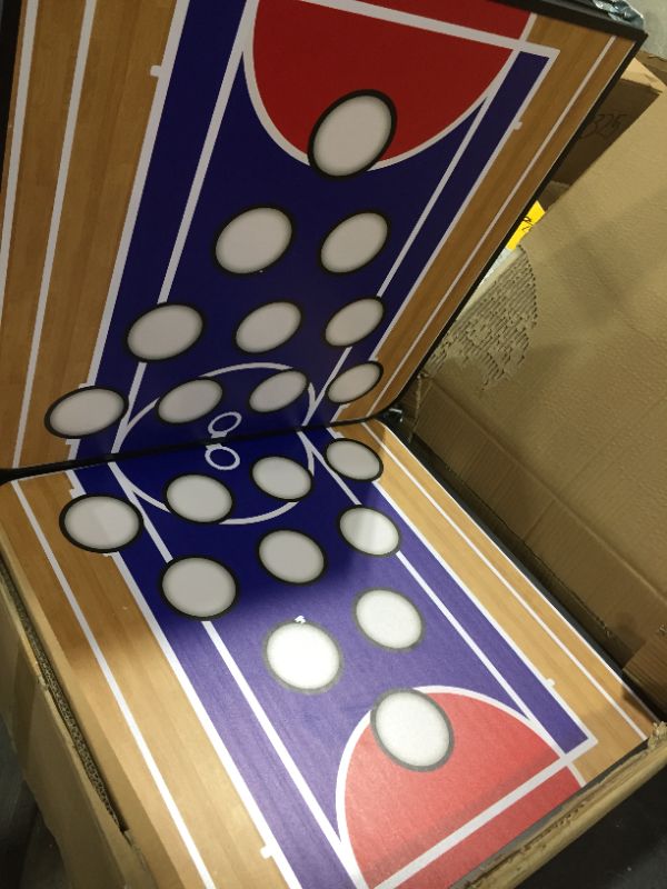 Photo 3 of 8' Folding Beer Pong Table with Bottle Opener, Ball Rack and 6 Pong Balls - Basketball Design - by Red Cup Pong
