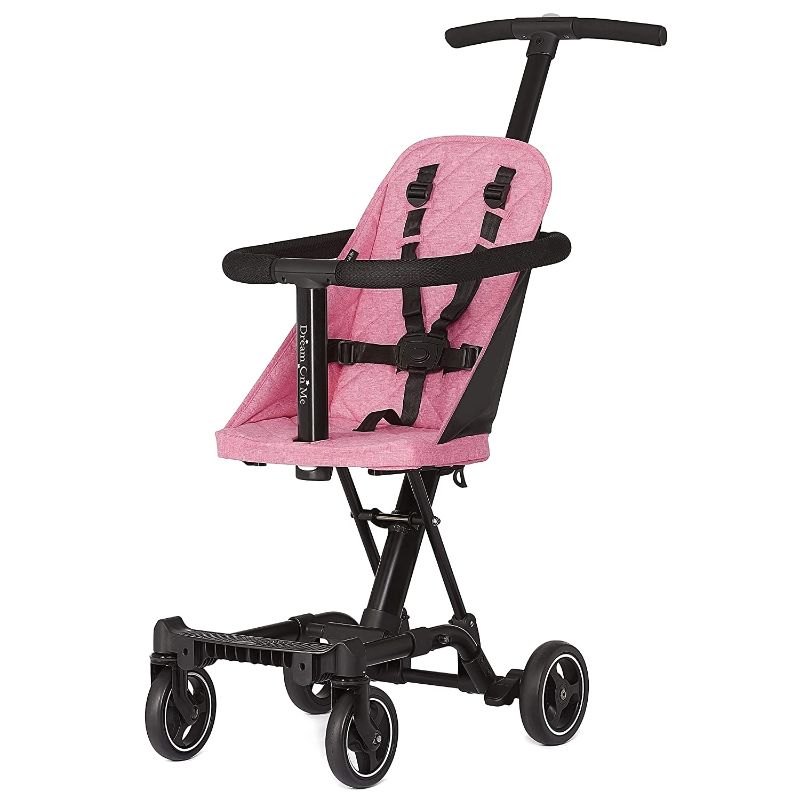 Photo 1 of Dream On Me, Coast Stroller Rider, Lightweight, One hand easy fold, Travel Ready, Strudy, Adjustable Handles, Soft-Ride Wheels, Easy to push, Pink , 13.5-pound
