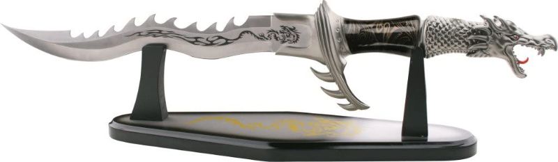 Photo 1 of Fantasy Master FM-421B Flaming Dragon Display Knife 24-Inch , brown
