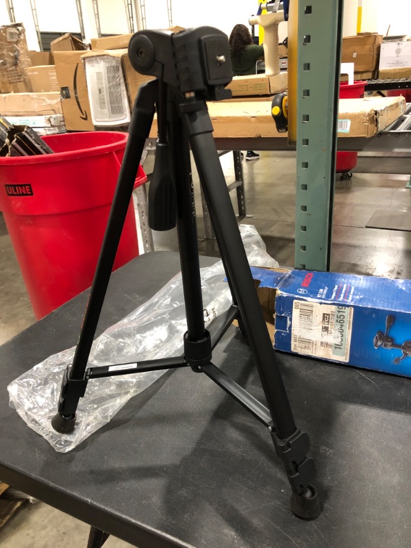 Photo 4 of Bosch BT150 Compact Tripod with Extendable Height for Use with Line Lasers, Point Lasers, and Laser Distance Tape Measuring Tools, Black
