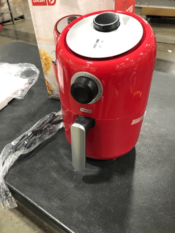 Photo 1 of Dash Compact Air Fryer Oven Cooker with Temperature Control, Non-stick Fry Basket, Recipe Guide + Auto Shut off Feature, 2 Quart - Red
