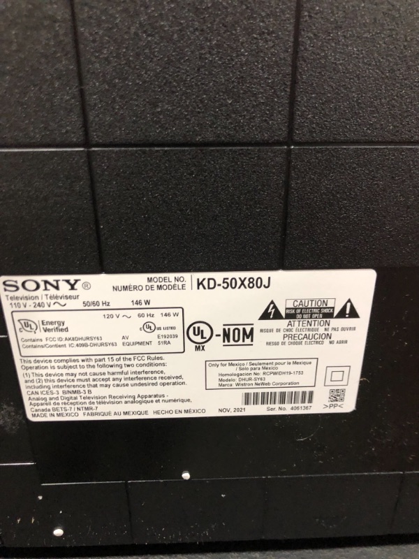 Photo 4 of Sony X80J 50 Inch TV: 4K Ultra HD LED Smart Google TV with Dolby Vision HDR and Alexa Compatibility