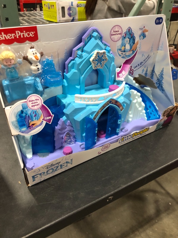 Photo 2 of Fisher-Price Little People Disney Frozen Elsa's Ice Palace, Musical Light-Up Playset
