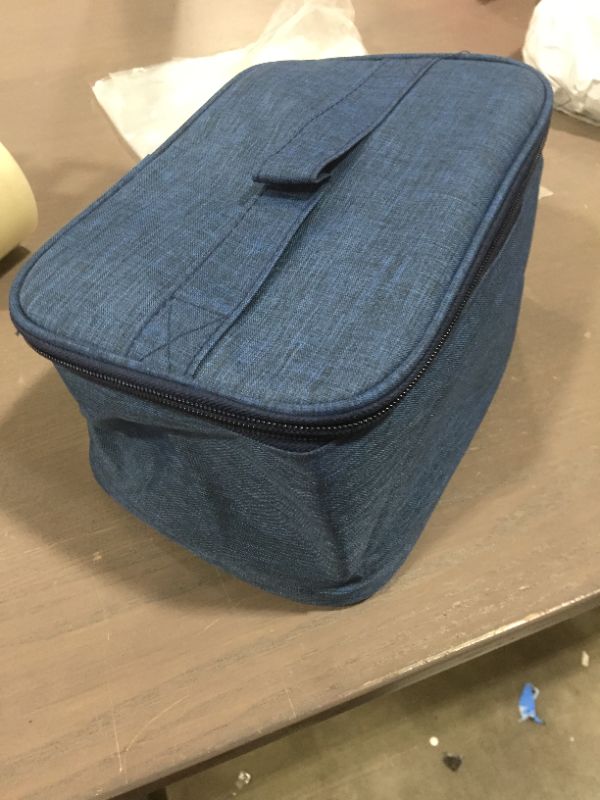 Photo 1 of Blue Fabric Carry Makeup Bag