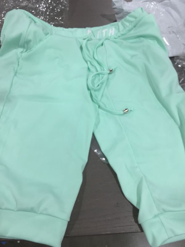 Photo 1 of 'FAITH' Green Knee Up Sweatpants