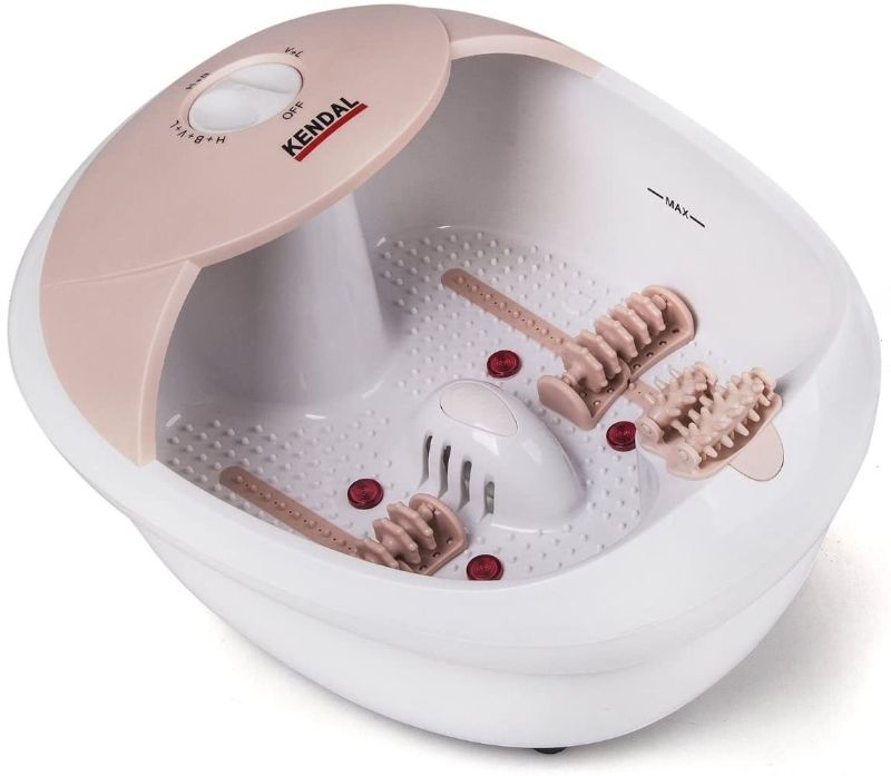 Photo 1 of All in one foot spa bath massager w/heat, HF vibration, O2 bubbles red light (Pink)
