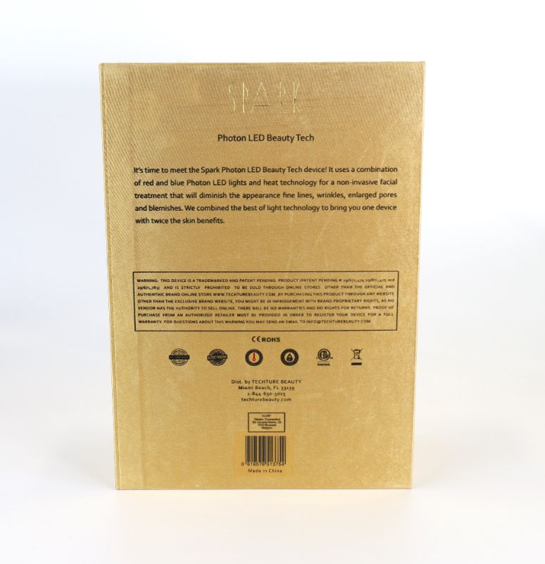 Photo 1 of SPARK PHOTON LED BEAUTY TECH LIGHT TECHNOLOGY NON INVASIVE TARGET TOP LAYER TO SKIN REDUCE BLEMISHES ENLARGED PORES WORK ON WRINKLES DISCOLORATION PLUMPER SKIN SHRINK AND FADE WRINKLES AND DARK CIRCLES GOOD FOR ALL SKIN TYPES HEALTHIER SKIN NEW