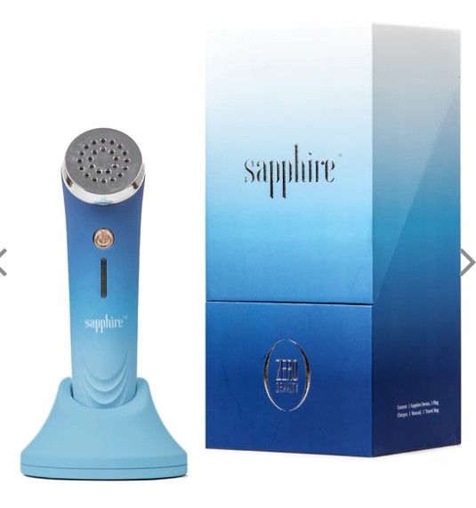 Photo 1 of SAPPHIRE BY ZERO GRAVITY BLUE LIGHT SAFE EFFECTIVE SKINCARE TECHNOLOGY CLEARS SKIN OPICAL HEAT ELIMINATES BACTERIA REVELAING HEALTHIER COMPLEXION INCREASED BLOOD FLOW RELIEVE ACNE SYPTOMS PAINLESS SUITABLE FOR ALL SKIN TYPES NEW 