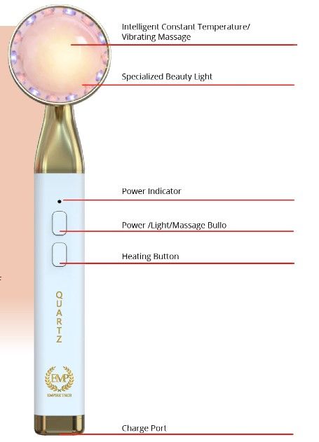 Photo 3 of NEW LED ROSE QUARTZ VIBRATION TECH DIMINISH FINE LINES BRIGHTEN SKIN TONE INCREASES LYMPHATIC DRAINAGE REDUCE BLOOD VESSELS MINIMIZE PORES BOOST BLOOD CIRCULATION REDUCE PUFFINESS ELIMINATE TOXINS SKIN CELL RENEWAL NEW 