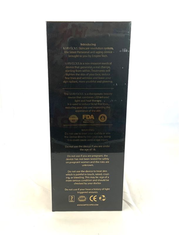 Photo 1 of MARVELOUS 24K SKINCARE REVOLUTION SYSTEM HOT AND COLD THERAPY VIBRATION MASSAGE RED BLUE YELLOW GREEN LED LIGHT AND SONIC TREAT BLACKHEADS SWELLING AROUND EYES ACNE BREAKOUTS WRINKLE SCARS ANTI AGING REDUCE WRINKLES NEW SEALED 

$9950
