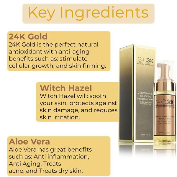 Photo 2 of FOAMING EXFOLIATING CLEANSER REMOVES IMPURITIES MAKE UP TOXINS AND DIRT MICRO APRICOT SEEDS DETOXES SKIN 24K GOLD ALOE VERA  REDUCES AGING VITAMIN C PROTECTS SKIN ALSO PURIFIES NEW $99