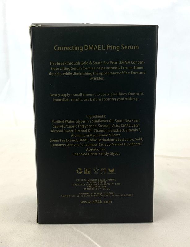 Photo 4 of CORRECTING DMAE LIFTING SERUM VITAMIN C 24K GOLD AND SOUTH PEARL DMAE CONCENTRATE LIFTING SERUM FORMULA HELPS FIRM TONE THE SKIN DIMINISHING THE APPEARANCE OF FINE LINES AND WRINKLES NEW IN BOX
$190
