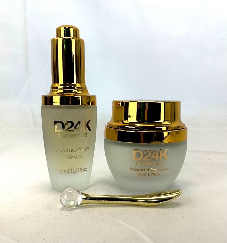 Photo 4 of 24K EYE SOLUTION TREATMENT BUNDLE THE ADVANCED EYE SERUM AND ADVANCED EYE CREAM CONTOURS SKIN AROUND THE EYE AREA TO SMOOTH AND REDUCE PUFFINESS AND SAGGING SKIN NEW IN BOX
$440
