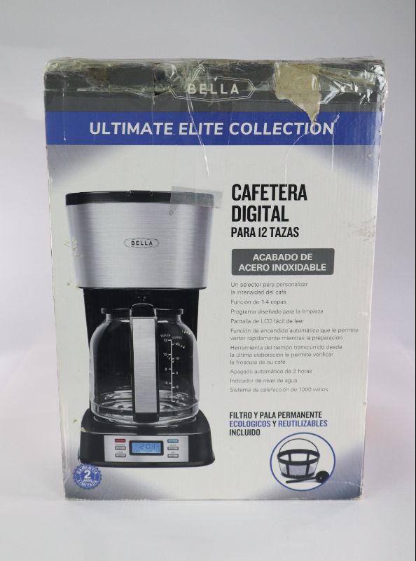 Photo 10 of ULTIMATE ELITE COLLECTION 12 CUP PROGRAMMABLE COFFEE MAKER 24 HOUR PROGRAMMABLE TIMER 2 HOUR AUTO SHUT OFF INCLUDES SUSTAINABLE AND REUSABLE FILTER BASKET NEW IN BOX $49.99