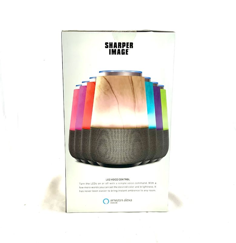 Photo 4 of SHARPER IMAGE AMAZON ALEXA WORKS OVER WIFI WIRELESS BLUETOOTH SPEAKER CHANGES COLOR NEW IN BOX $99
