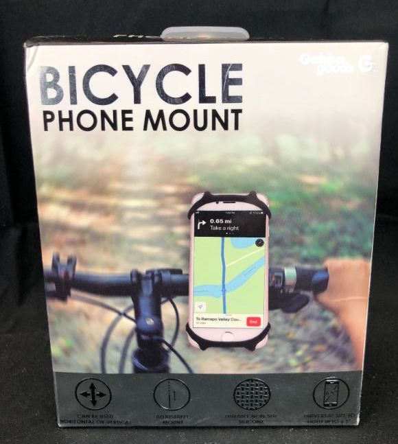 Photo 2 of GABBA GOODS SILICONE BIKE MOUNT FOR ALL HANDLEBARS PROTECTS DEVICE FROM FALLS AND BUMPS NONSLIP MATERIAL UNIVERSAL FOR ALL BICYCLES AND HANDLEBARS COLOR BLACK NEW IN BOX $29.99