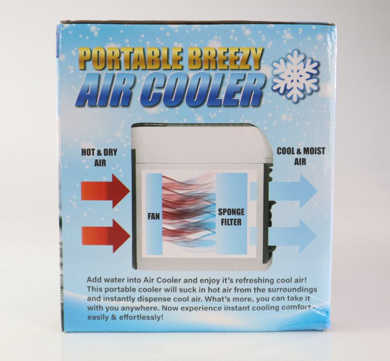 Photo 1 of PORTABLE AIR COOLER FAN COOLS HUMIDIFIES AND PURIFIES INSTANTLY ADD WATER AND ENJOY COOL AIR 3 SPEEDS EACH FILL OPERATES FOR 8 HOURS REUSABLE WASHABLE FILTERS INCLUDED NEW IN BOX
$69.99