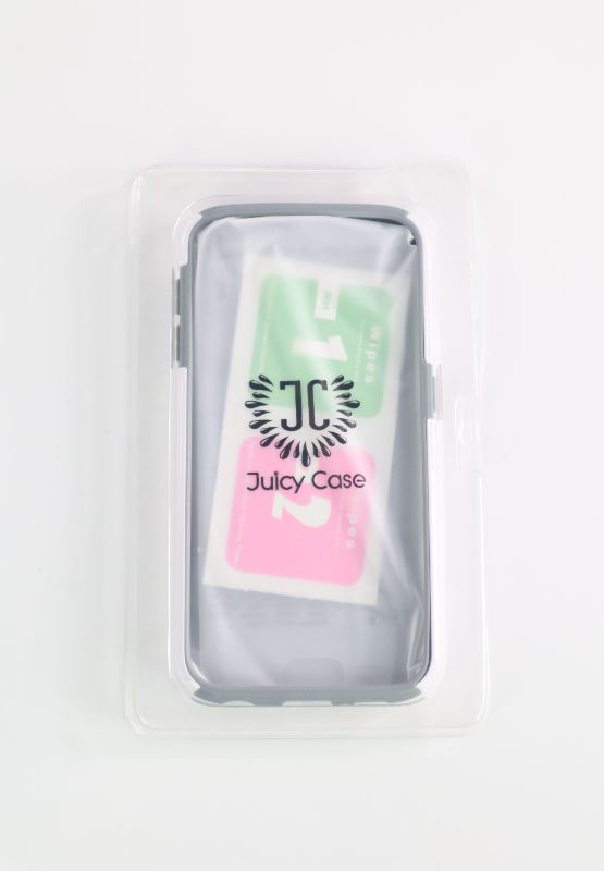 Photo 2 of GALAXY S 6 WHITE AND GRAY PHONE CASE BY JUICY COMES WITH A SCREEN PROTECTOR NEW $15.99