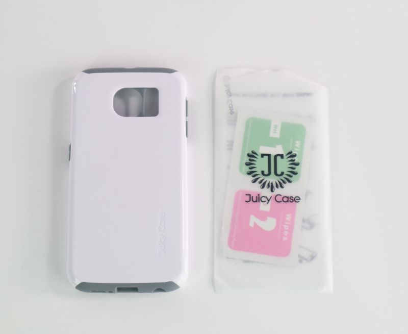 Photo 3 of GALAXY S 6 WHITE AND GRAY PHONE CASE BY JUICY COMES WITH A SCREEN PROTECTOR NEW $15.99