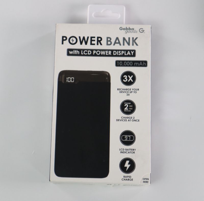 Photo 2 of 10000 MAH POWER BANK ULTRA THIN COMES WITH TWO USB PLUGINS CHARGES FOUR TIMES FASTER 21 AMPS LED BATTERY LCD SCREEN NEW $24.99