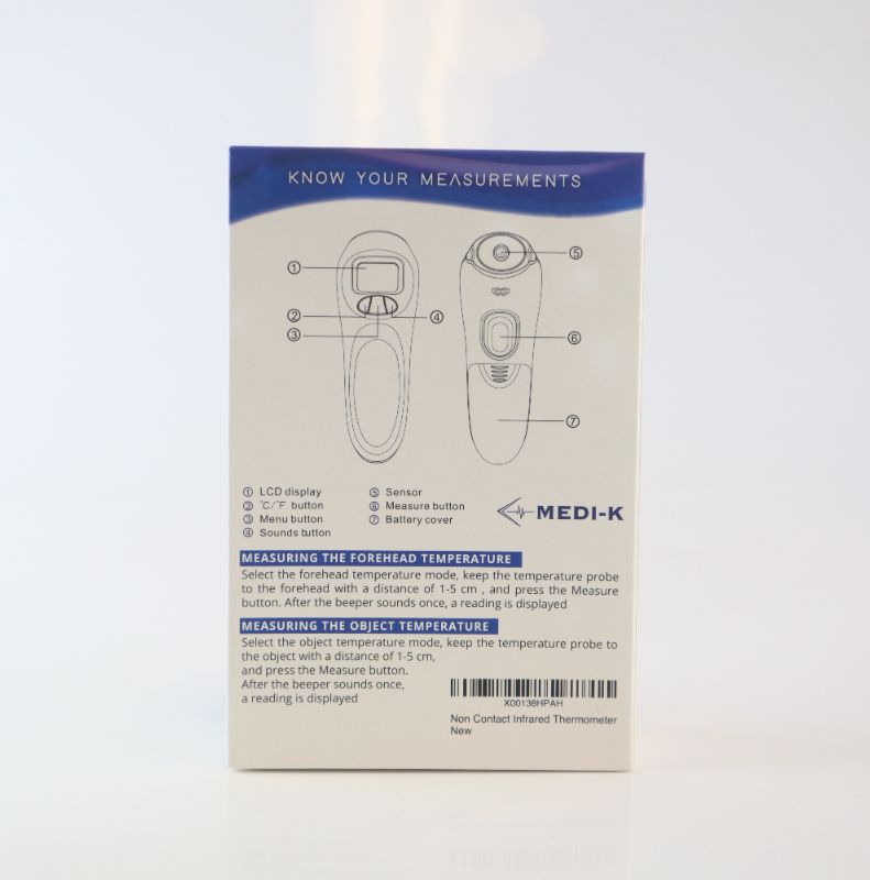 Photo 4 of NON CONTACT INFRARED THERMOMETER 1 SECOND MEASURE TIME 20 READING MEMORY RECALL SOUNDS CAN BE TURNED OFF SAFE AND HYGIENIC CAN SWITCH BETWEEN FAHRENHEIT AND CELSIUS NEW IN SEALED BOX 2 PACK
$130
